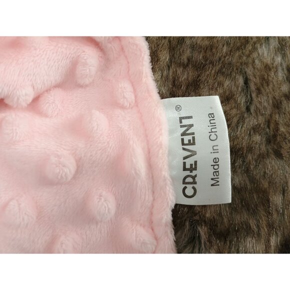 Crevent Soft Pink Unicorn Baby Security Blanket‎ Lovey Plush Head Dotted Texture - Picture 5 of 9